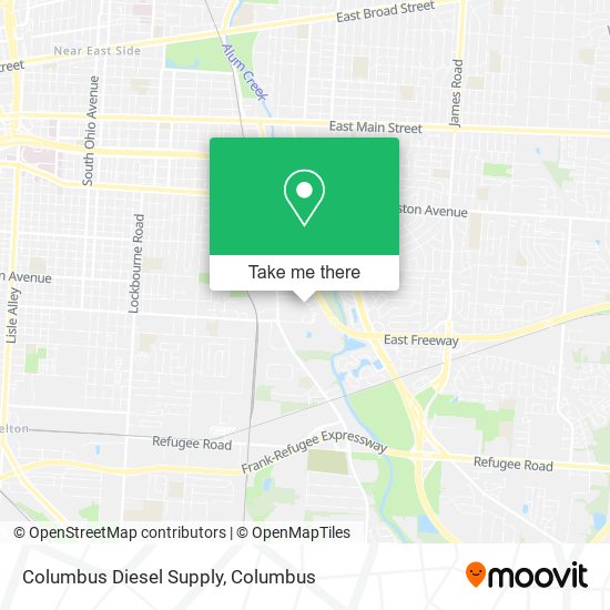 Columbus Diesel Supply map
