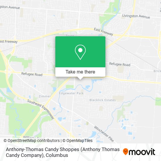 Mapa de Anthony-Thomas Candy Shoppes