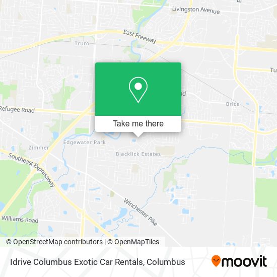 Idrive Columbus Exotic Car Rentals map