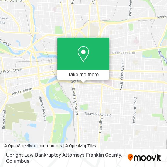 Upright Law Bankruptcy Attorneys Franklin County map