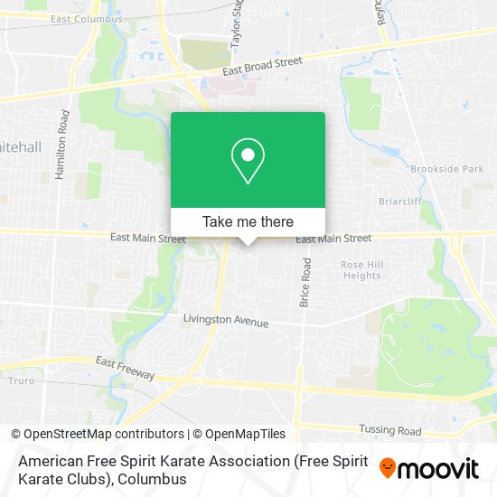 Mapa de American Free Spirit Karate Association (Free Spirit Karate Clubs)