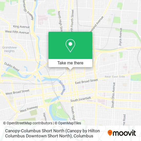 Mapa de Canopy-Columbus Short North (Canopy by Hilton Columbus Downtown Short North)