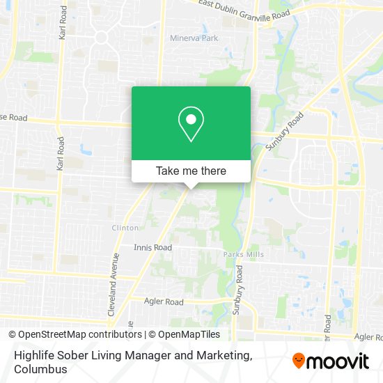 Highlife Sober Living Manager and Marketing map