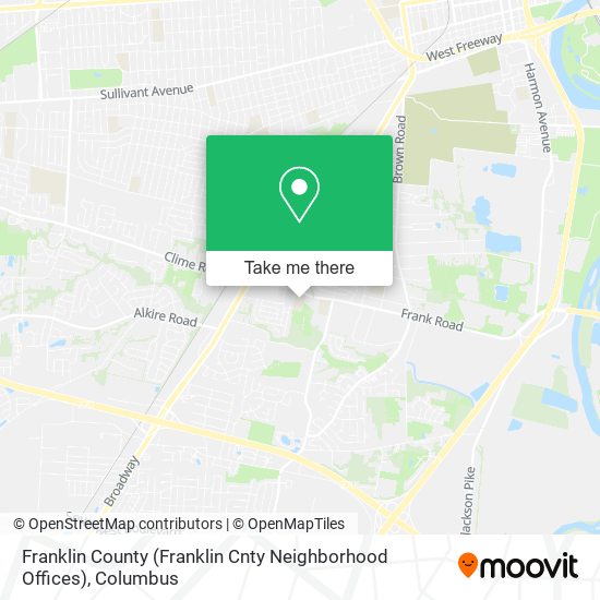 Mapa de Franklin County (Franklin Cnty Neighborhood Offices)