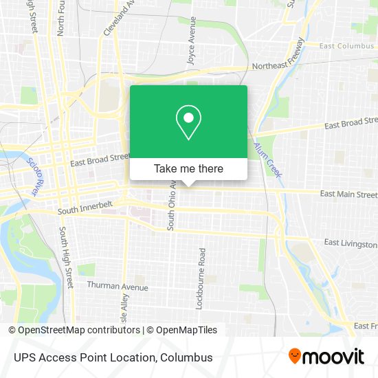 UPS Access Point Location map