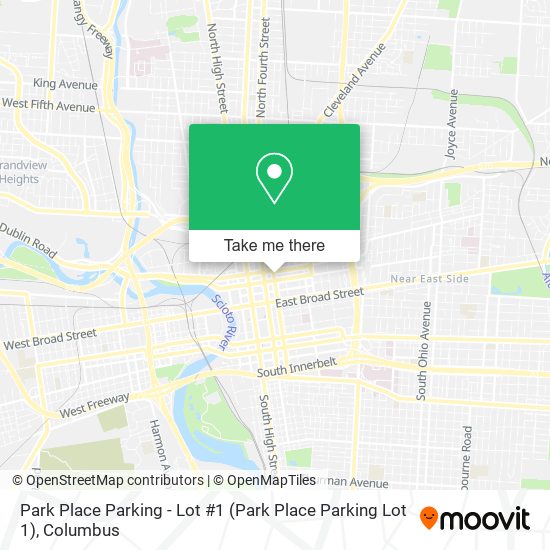 Mapa de Park Place Parking - Lot #1