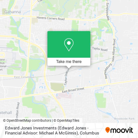 Mapa de Edward Jones Investments (Edward Jones - Financial Advisor: Michael A McGinnis)