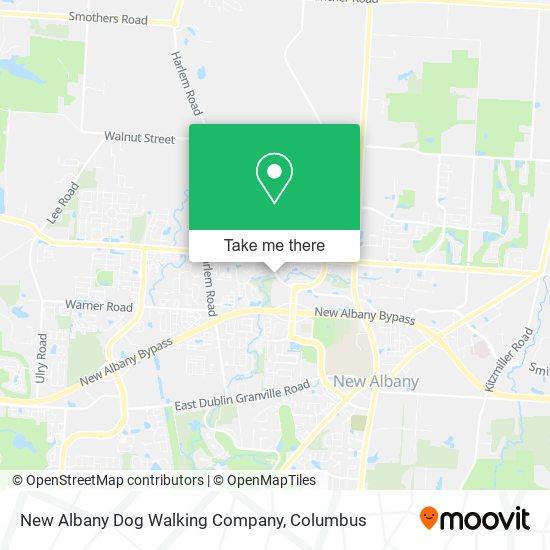 New Albany Dog Walking Company map