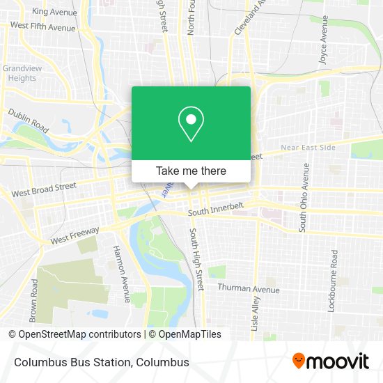 Mapa de Columbus Bus Station