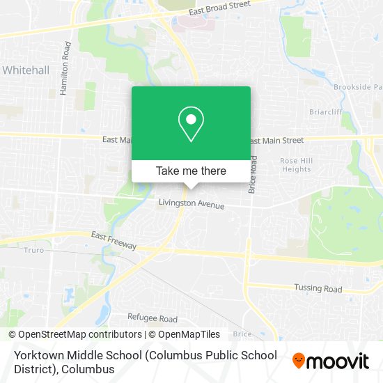 Mapa de Yorktown Middle School (Columbus Public School District)