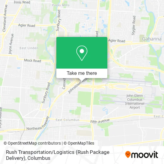 Rush Transportation / Logistics (Rush Package Delivery) map