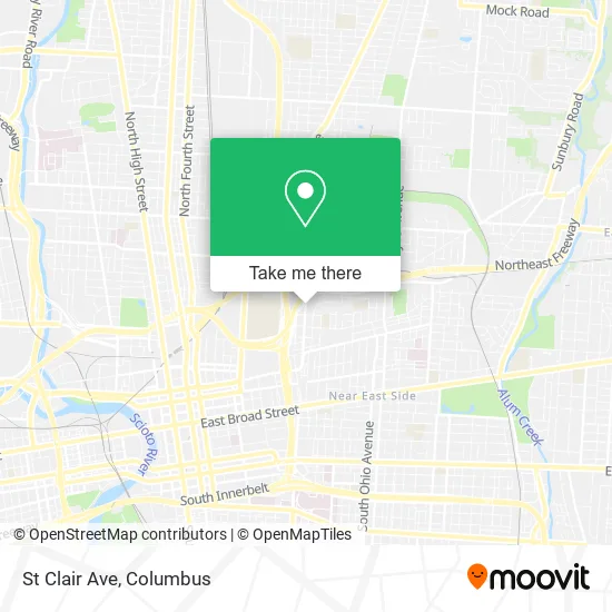 Mapa de St Clair Ave