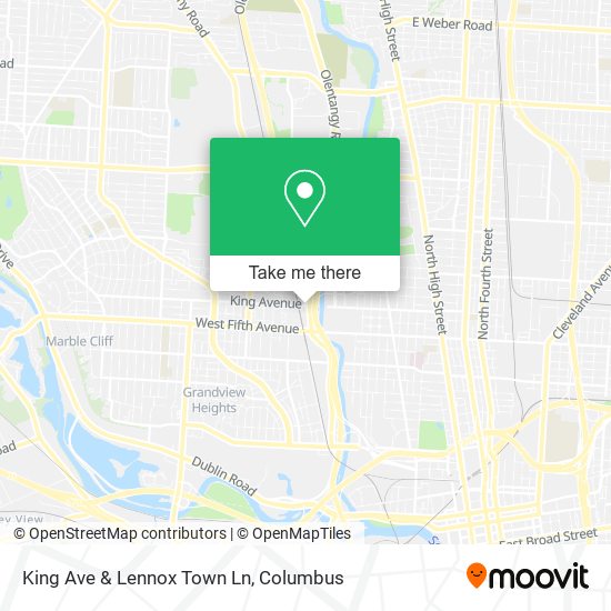 King Ave & Lennox Town Ln map