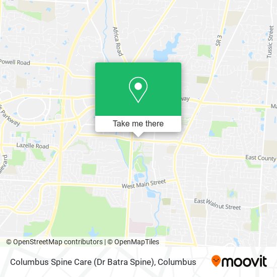 Columbus Spine Care (Dr Batra Spine) map