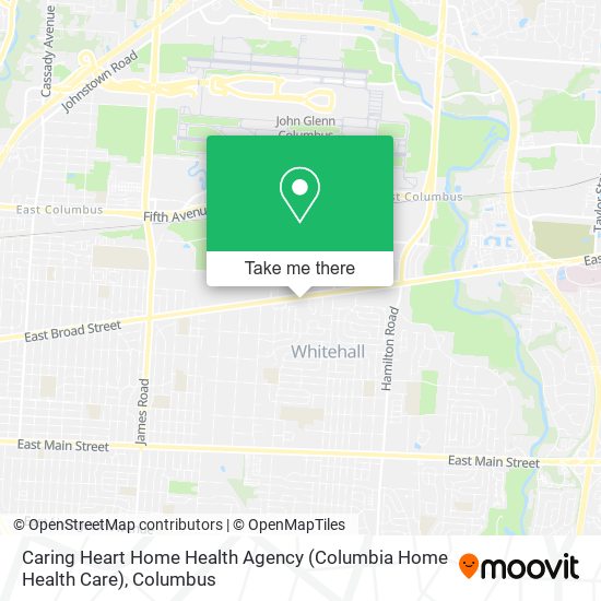 Mapa de Caring Heart Home Health Agency (Columbia Home Health Care)