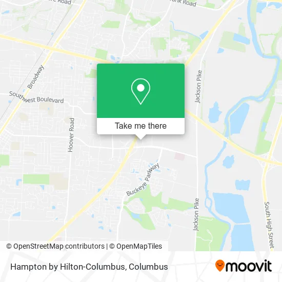 Mapa de Hampton by Hilton-Columbus