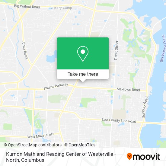 Kumon Math and Reading Center of Westerville - North map