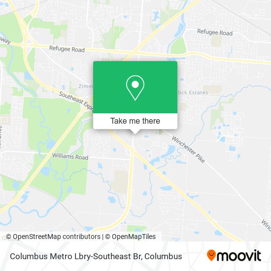 Columbus Metro Lbry-Southeast Br map