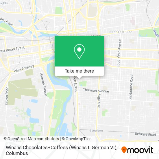 Winans Chocolates+Coffees (Winans L German VI) map