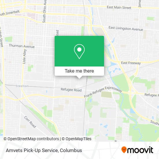 Mapa de Amvets Pick-Up Service