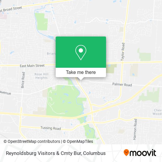 Reynoldsburg Visitors & Cmty Bur map