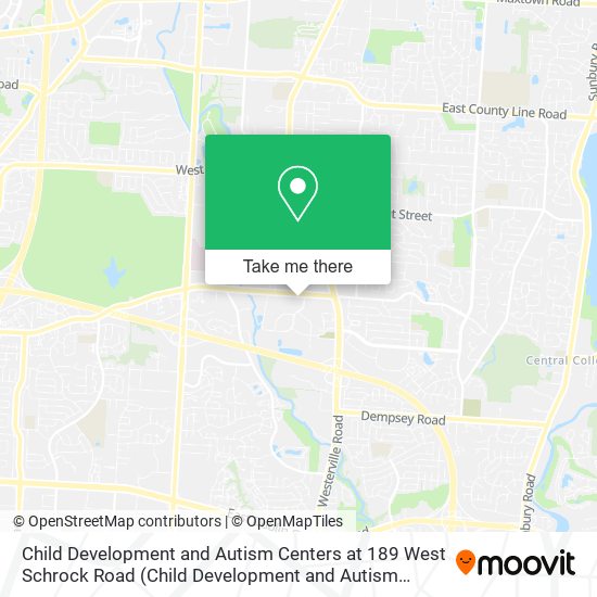 Mapa de Child Development and Autism Centers at 189 West Schrock Road