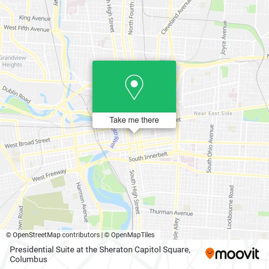 Presidential Suite at the Sheraton Capitol Square map