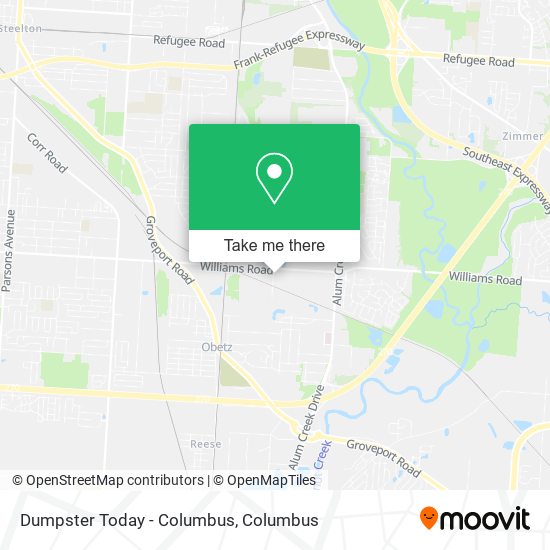 Dumpster Today - Columbus map