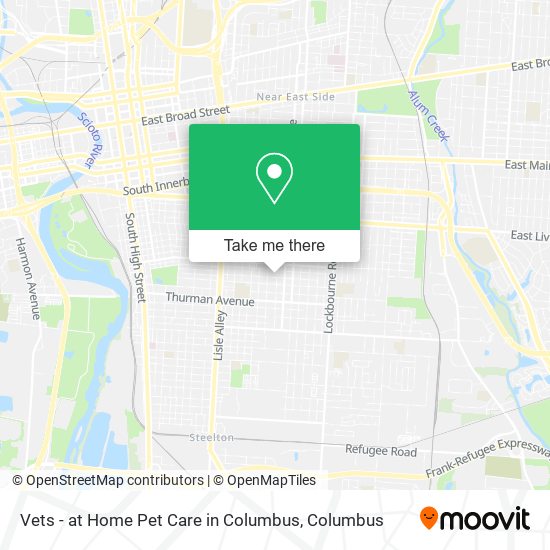 Vets - at Home Pet Care in Columbus map