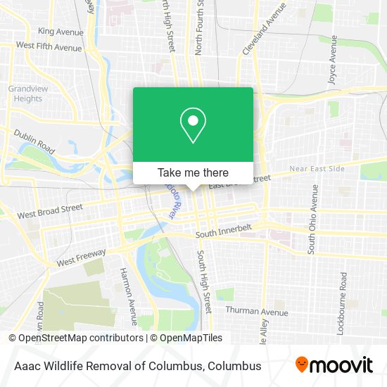 Aaac Wildlife Removal of Columbus map