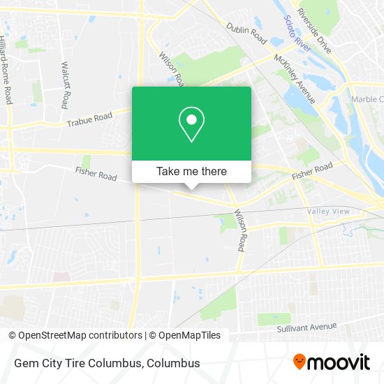 Mapa de Gem City Tire Columbus