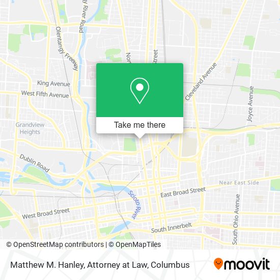 Matthew M. Hanley, Attorney at Law map