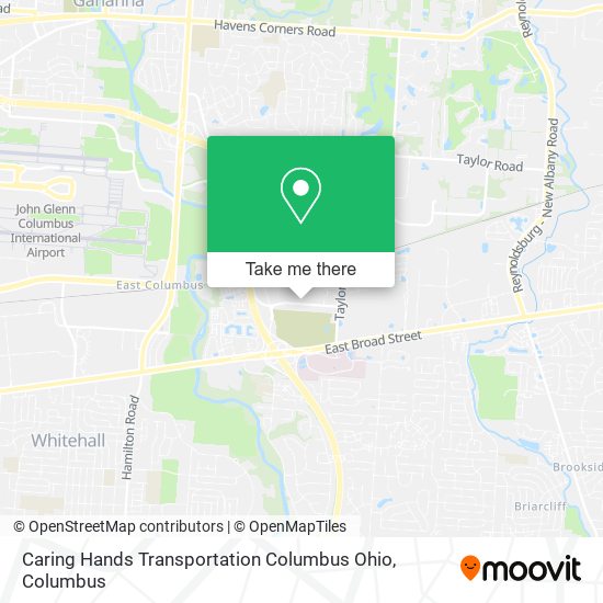 Mapa de Caring Hands Transportation Columbus Ohio