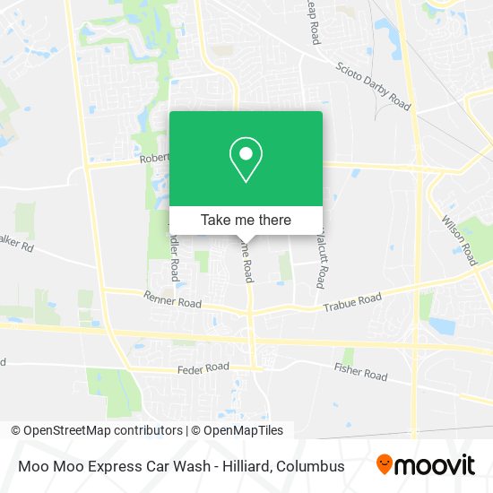 Moo Moo Express Car Wash - Hilliard map