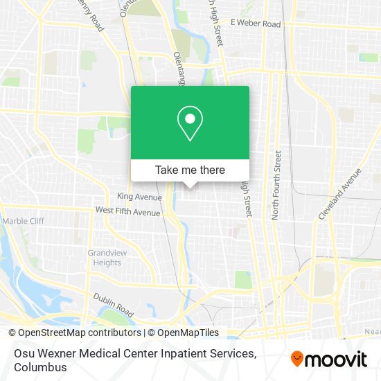 Mapa de Osu Wexner Medical Center Inpatient Services