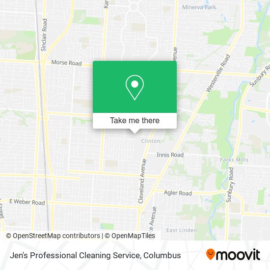 Jen's Professional Cleaning Service map