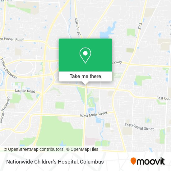 Nationwide Children's Hospital map