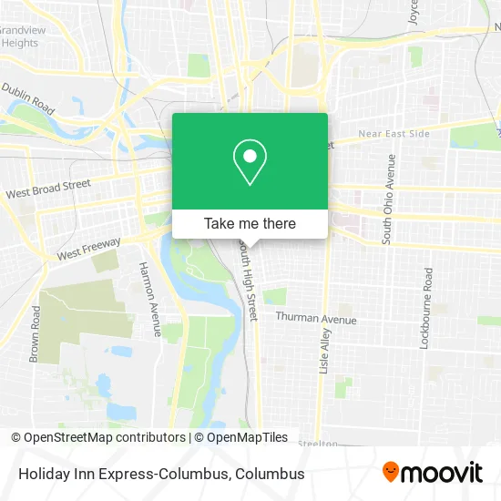 Holiday Inn Express-Columbus map