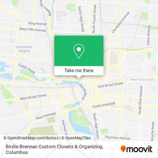 Mapa de Birdie Brennan Custom Closets & Organizing