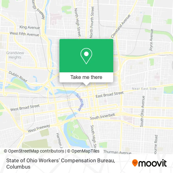 Mapa de State of Ohio Workers' Compensation Bureau