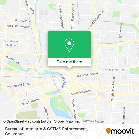 Mapa de Bureau of Immigrtn & CSTMS Enforcement