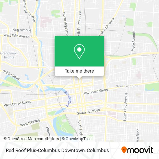 Mapa de Red Roof Plus-Columbus Downtown