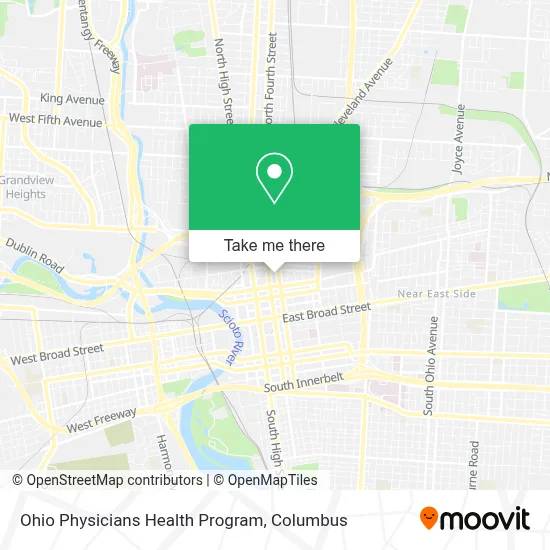 Ohio Physicians Health Program map