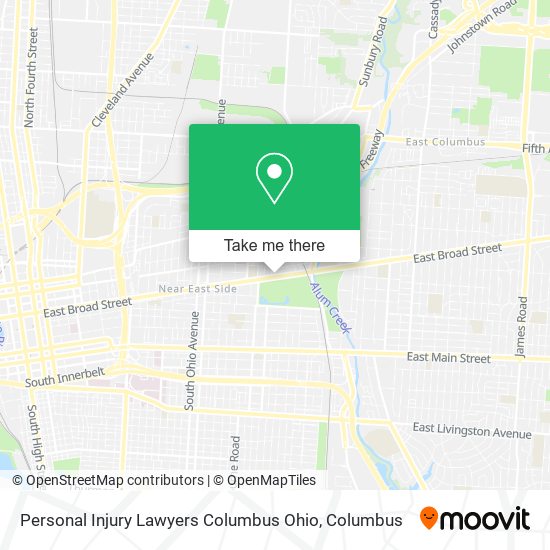 Personal Injury Lawyers Columbus Ohio map