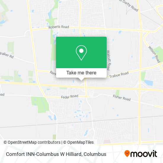 Comfort INN-Columbus W Hilliard map