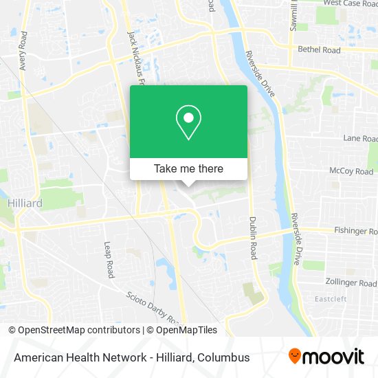 American Health Network - Hilliard map