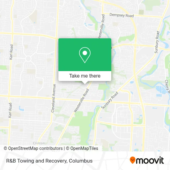 R&B Towing and Recovery map