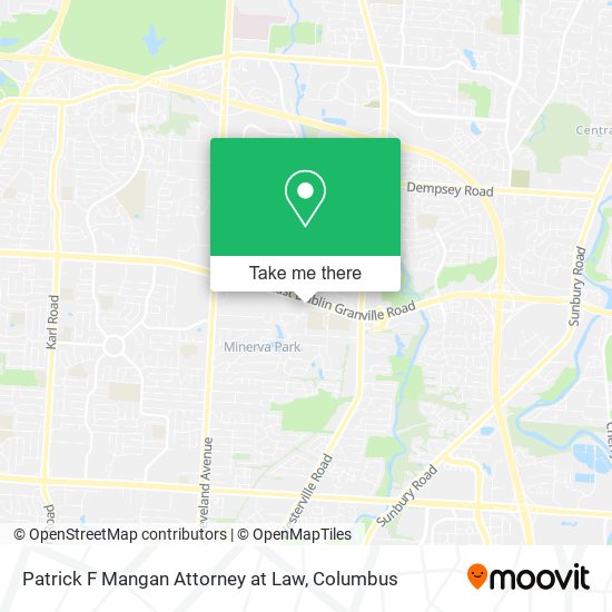 Patrick F Mangan Attorney at Law map