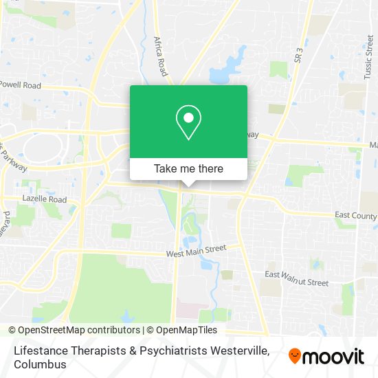 Lifestance Therapists & Psychiatrists Westerville map