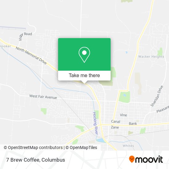 Mapa de 7 Brew Coffee